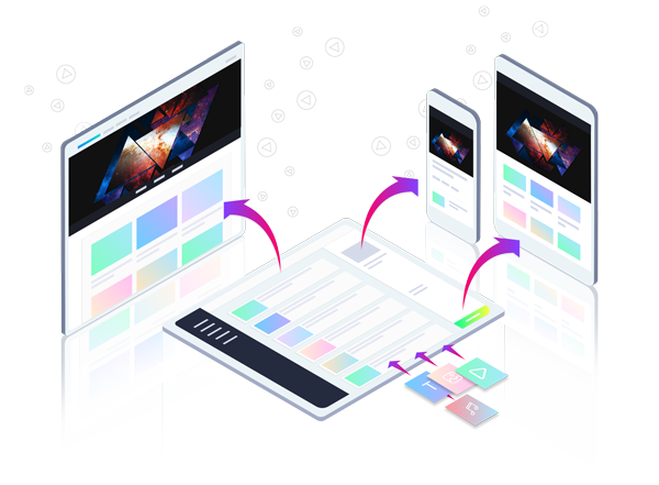 Photo of how Jets CMS, web app and mobile app are related and work with one another